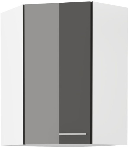 Przejdź do produktu Szafka górna narożna 60 x 60 cm VENUS GN-90 1F (45°) SZARY POŁYSK