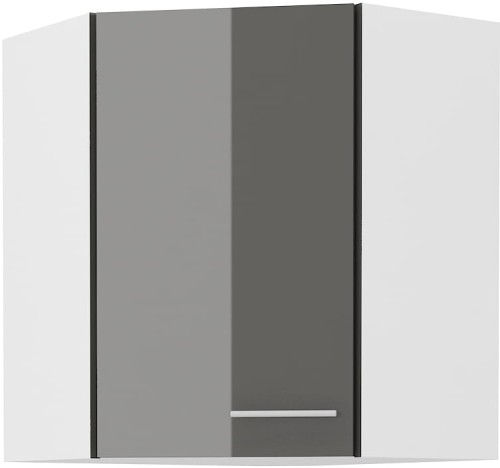 Przejdź do produktu Szafka górna narożna 60 x 60 cm VENUS GN-72 1F (45°) SZARY POŁYSK