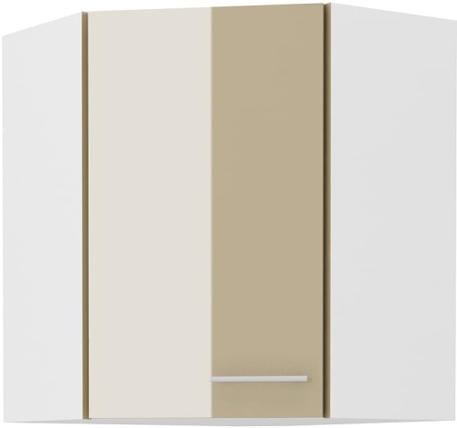 Przejdź do produktu Szafka górna narożna 60 x 60 cm VENUS GN-72 1F (45°) CAPPUCCINO POŁYSK