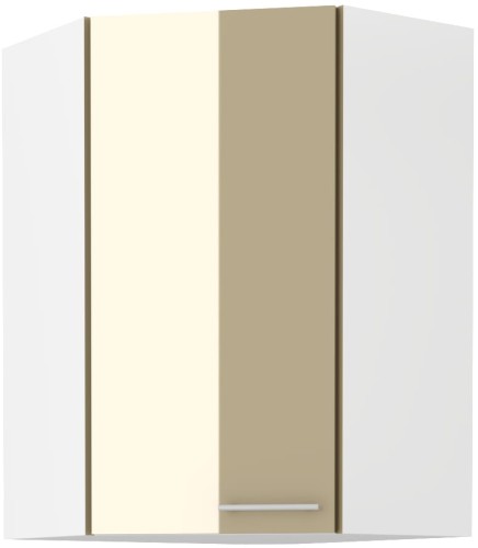 Przejdź do produktu Szafka górna narożna 60 x 60 cm VENUS GN-90 1F (45°) CAPPUCCINO POŁYSK
