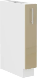 Szafka dolna 15 cm VENUS 15 D CARGO BB wysuwana z koszem CAPPUCCINO POŁYSK