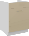 Szafka dolna VENUS 60 ZL 1S BB zabudowa pod zlew CAPPUCCINO POŁYSK