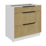 Szafka dolna LUME 80 D 3S PREMIUM BOX DĄB CREMONA / BIAŁY