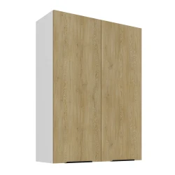 Szafka górna 80 cm LUME 80 G - 108 2F DĄB CREMONA / BIAŁY