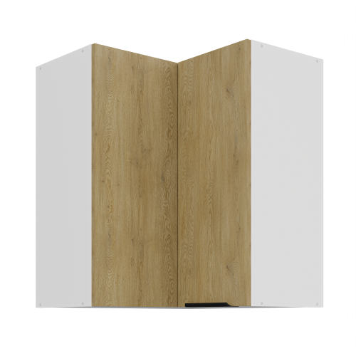 Przejdź do produktu Szafka górna narożna 60 x 60 cm LUME GN-72 2F (90°) DĄB CREMONA / BIAŁY