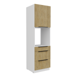 Szafka kuchenna słupek LUME 60 DPS-210 3S 1F DĄB CREMONA / BIAŁY