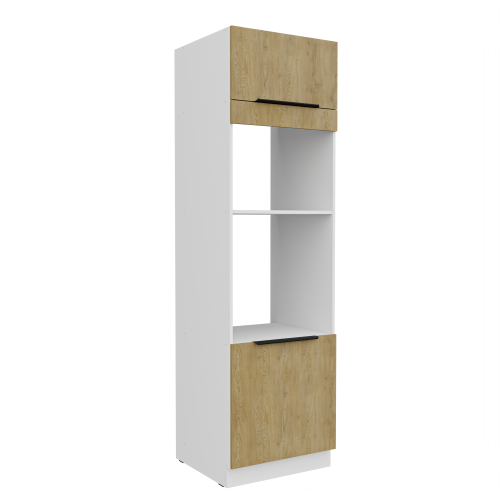 Przejdź do produktu Szafka kuchenna słupek LUME 60 DPM-210 2F DĄB CREMONA / BIAŁY