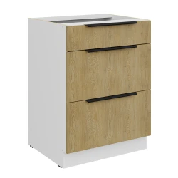 Szafka dolna LUME 60 D 3S PREMIUM BOX DĄB CREMONA / BIAŁY
