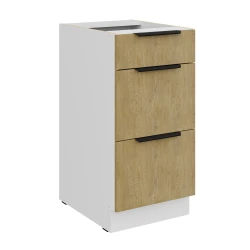 Szafka dolna LUME 40 D 3S PREMIUM BOX DĄB CREMONA / BIAŁY