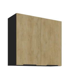Szafka górna 80 cm LUME 80 G-72 2F DĄB CREMONA / CZARNY