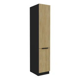 Szafka kuchenna słupek LUME 40 DK-210 2F DĄB CREMONA / CZARNY