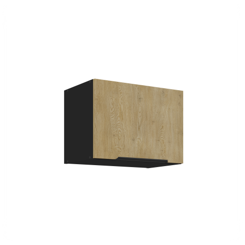 Przejdź do produktu Szafka górna do zabudowy okapu LUME 50 GU-36 1F DĄB CREMONA/ CZARNY