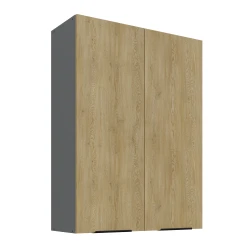 Szafka górna 80 cm LUME 80 G - 108 2F DĄB CREMONA / ANTRACYT