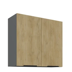 Szafka górna 80 cm LUME 80 G-72 2F DĄB CREMONA / ANTRACYT