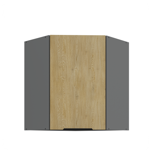 Przejdź do produktu Szafka górna narożna 60 x 60 cm LUME GN-72 1F (45°) DĄB CREMONA / ANTRACYT