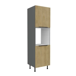Szafka kuchenna słupek LUME 60 DP-215 2F DĄB CREMONA / ANTRACYT