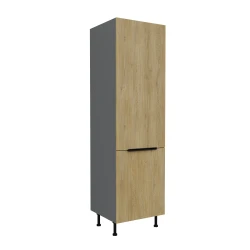 Szafka kuchenna słupek LUME 60 DK-215 2F DĄB CREMONA / ANTRACYT