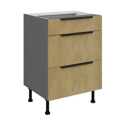 Szafka dolna LUME 60 D 3S PREMIUM BOX DĄB CREMONA / ANTRACYT