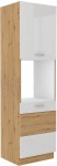Szafka kuchenna słupek VICTORIA 60 DP-210 2F DĄB ARTISAN / BIAŁY POŁYSK