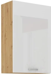 Szafka górna 60 cm VICTORIA 60 G - 90 1F DĄB ARTISAN / BIAŁY POŁYSK