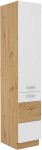 Szafka kuchenna słupek VICTORIA 40 DK-210 2F DĄB ARTISAN / BIAŁY POŁYSK