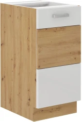 Szafka dolna VICTORIA 40 D 1F BB DĄB ARTISAN / BIAŁY POŁYSK
