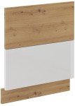 Front do zabudowy zmywarki 60 cm VICTORIA ZM 570 x 596 DĄB ARTISAN / BIAŁY POŁYSK