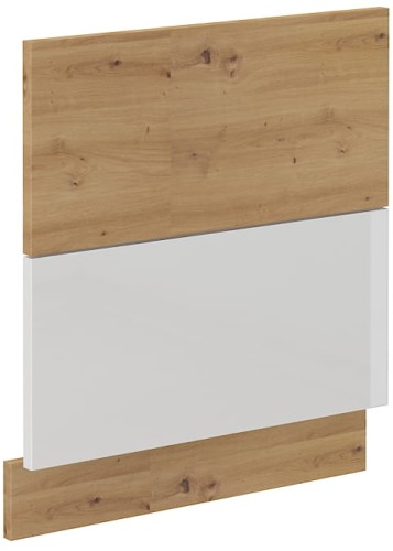 Przejdź do produktu Front do zabudowy zmywarki 60 cm VICTORIA ZM 570 x 596 DĄB ARTISAN / BIAŁY POŁYSK