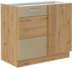 Szafka dolna narożna VICTORIA 105 ND 1F BB DĄB ARTISAN / CAPPUCCINO POŁYSK
