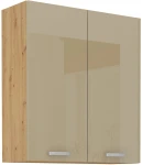 Szafka górna 80 cm VICTORIA 80 G - 90 2F DĄB ARTISAN / CAPPUCCINO POŁYSK