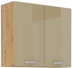 Szafka górna 80 cm VICTORIA 80 G-72 2F DĄB ARTISAN / CAPPUCCINO POŁYSK
