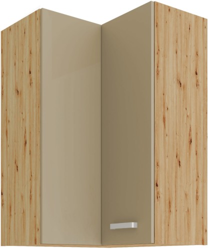Przejdź do produktu Szafka górna narożna 60 x 60 cm VICTORIA GN-90 2F (90°) DĄB ARTISAN / CAPPUCCINO POŁYSK