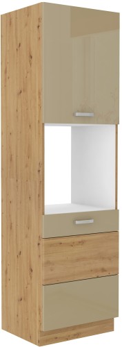 Przejdź do produktu Szafka kuchenna słupek VICTORIA 60 DP-210 2F DĄB ARTISAN / CAPPUCCINO POŁYSK