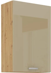 Szafka górna 60 cm VICTORIA 60 G - 90 1F DĄB ARTISAN / CAPPUCCINO POŁYSK