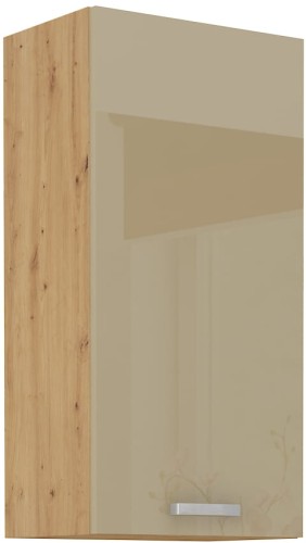 Przejdź do produktu Szafka górna 45 cm VICTORIA  45 G-90 1F DĄB ARTISAN / CAPPUCCINO POŁYSK