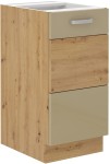 Szafka dolna VICTORIA 40 D 1F BB DĄB ARTISAN / CAPPUCCINO POŁYSK