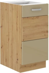 Szafka dolna VICTORIA 40 D 1F BB DĄB ARTISAN / CAPPUCCINO POŁYSK