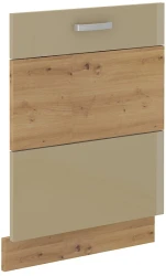 Front do zabudowy zmywarki 60 cm VICTORIA ZM 713 x 596 DĄB ARTISAN / CAPPUCCINO POŁYSK