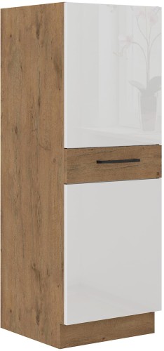 Przejdź do produktu Słupek kuchenny szafka SARA 50 DK-145 1F BIAŁY POŁYSK / DĄB LANCELOT