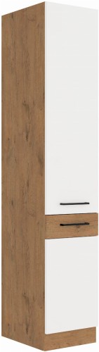 Przejdź do produktu Szafka kuchenna słupek SARA 40 DK-210 2F BIAŁY POŁYSK / DĄB LANCELOT