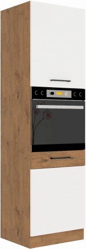 Przejdź do produktu Szafka kuchenna słupek SARA 60 DP-210 2F BIAŁY POŁYSK / DĄB LANCELOT