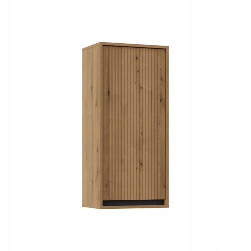 Przejdź do produktu Szafka wisząca 1F ANKARA fronty ryflowane lamele 46 x 32 x 100 cm DĄB EVOKE