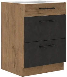 Szafka dolna SARA 60 D 3S SMART BOX MATERA / DĄB LANCELOT