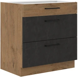 Szafka dolna SARA 80 D 3S SMART BOX MATERA / DĄB LANCELOT