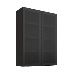 Szafka górna witryna 80cm DECO 80 GS-108 1F CZARNY MAT