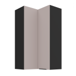 Szafka górna narożna 60 x 60 cm GN-108 2F (90°) KASZMIR + Czarny