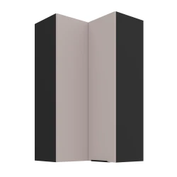 Szafka górna narożna 60 x 60 cm GN-108 2F (90°) KASZMIR + Czarny