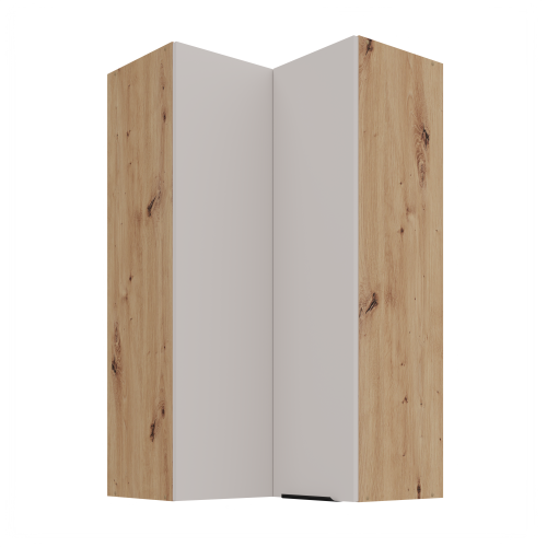 Przejdź do produktu Szafka górna narożna 60 x 60 cm GN-108 2F (90°) KASZMIR + Dąb Artisan