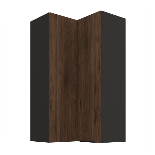 Przejdź do produktu Szafka górna narożna DENVER 60 x 60 cm GN-108 2F (90°) ORZECH OKAPIP / CZARNY