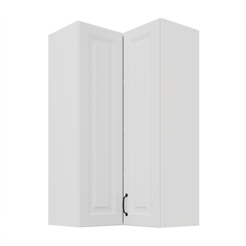 Przejdź do produktu Szafka górna narożna 60 x 60 cm GN-108 2F (90°) ATENA Biały mat 